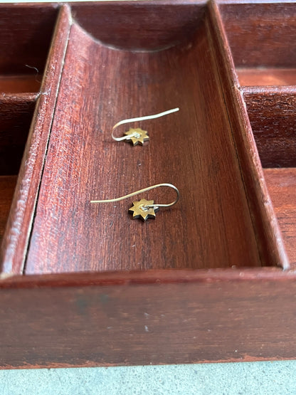 c. 1890s-1900s Star Earrings