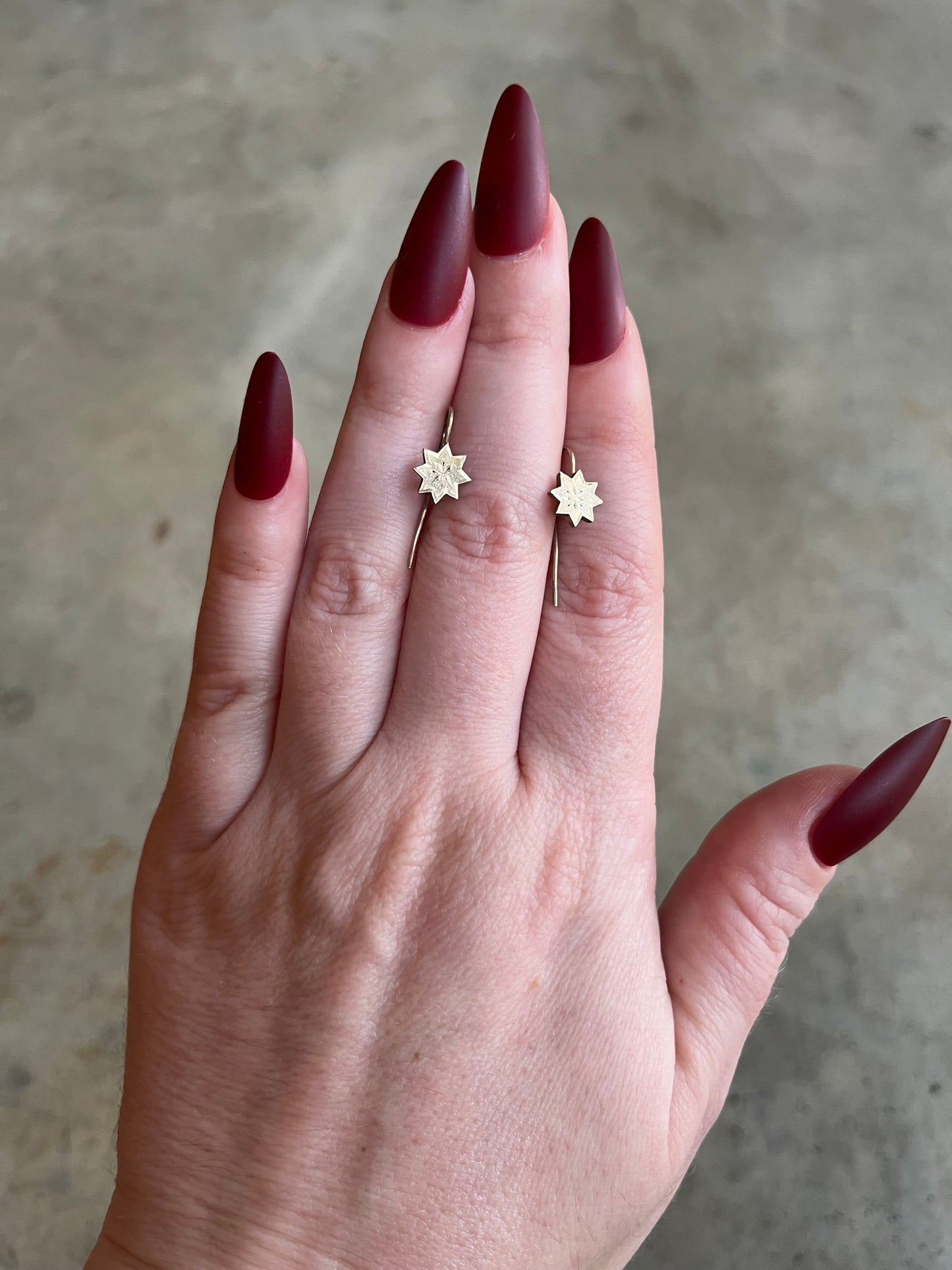 c. 1890s-1900s Star Earrings
