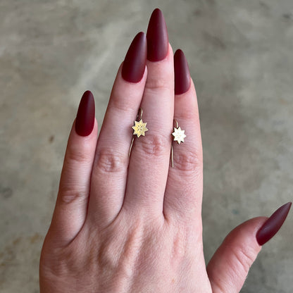 c. 1890s-1900s Star Earrings