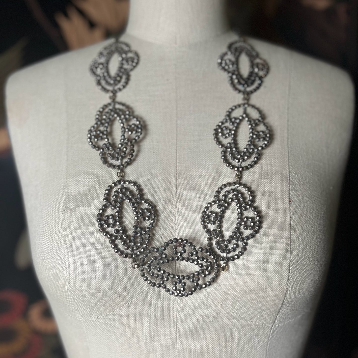 Late 19th-Early 20th c. Cut Steel Necklace