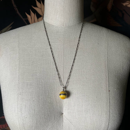 c. 1910s Guilloche Enamel Vinaigrette Necklace