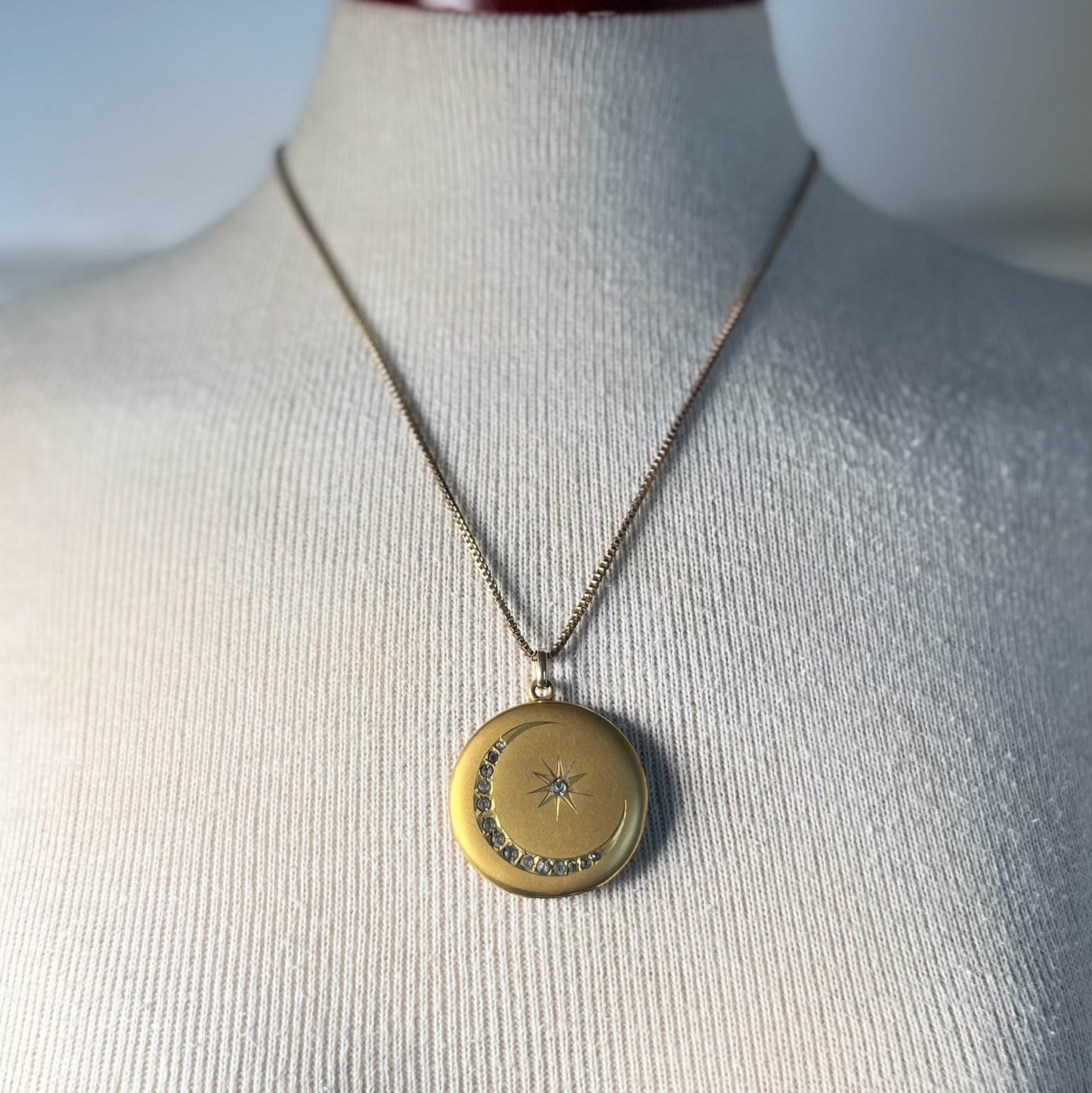 c. 1900s-1910s Gold Filled Celestial Locket