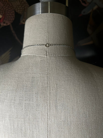 Art Deco Silver Guilloche Enamel Bottle Necklace