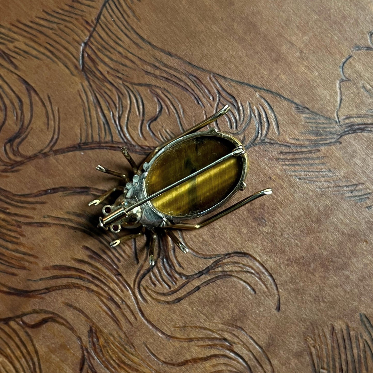 c. 1940s-1950s 14k Gold Spider or Beetle Brooch