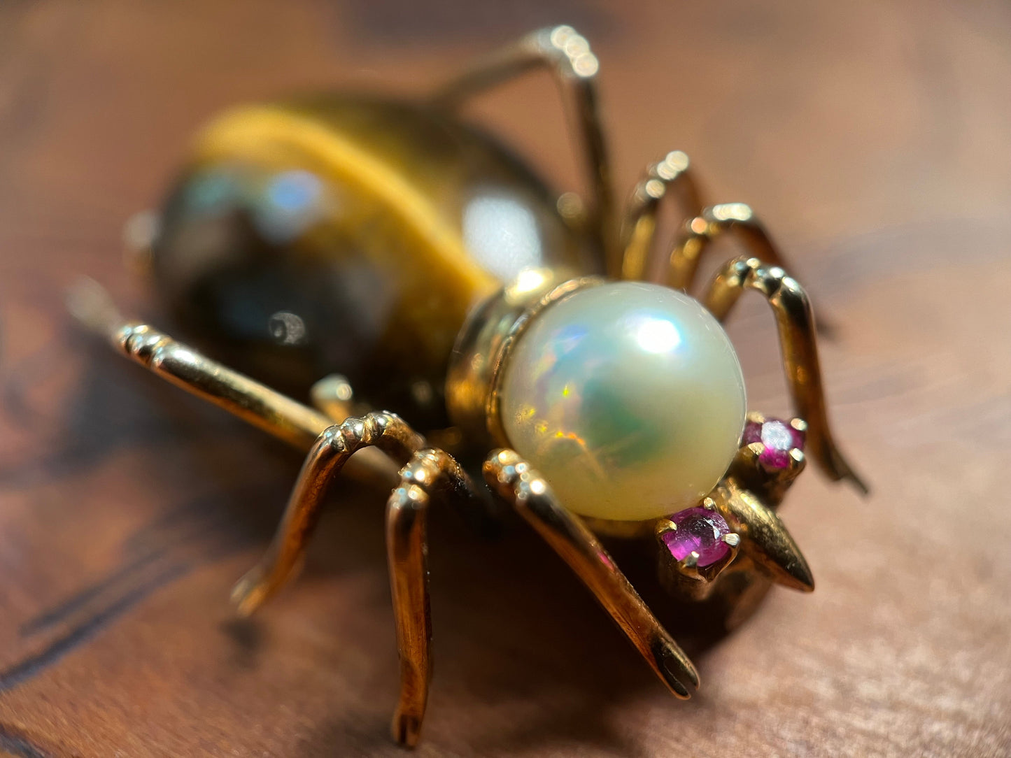 c. 1940s-1950s 14k Gold Spider or Beetle Brooch