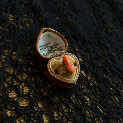 c. 1910s 10k Gold Coral Cameo Ring