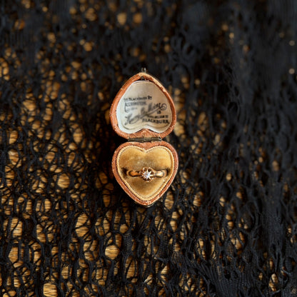 c. 1900s-1910s 14k Gold Belcher Set Diamond Ring