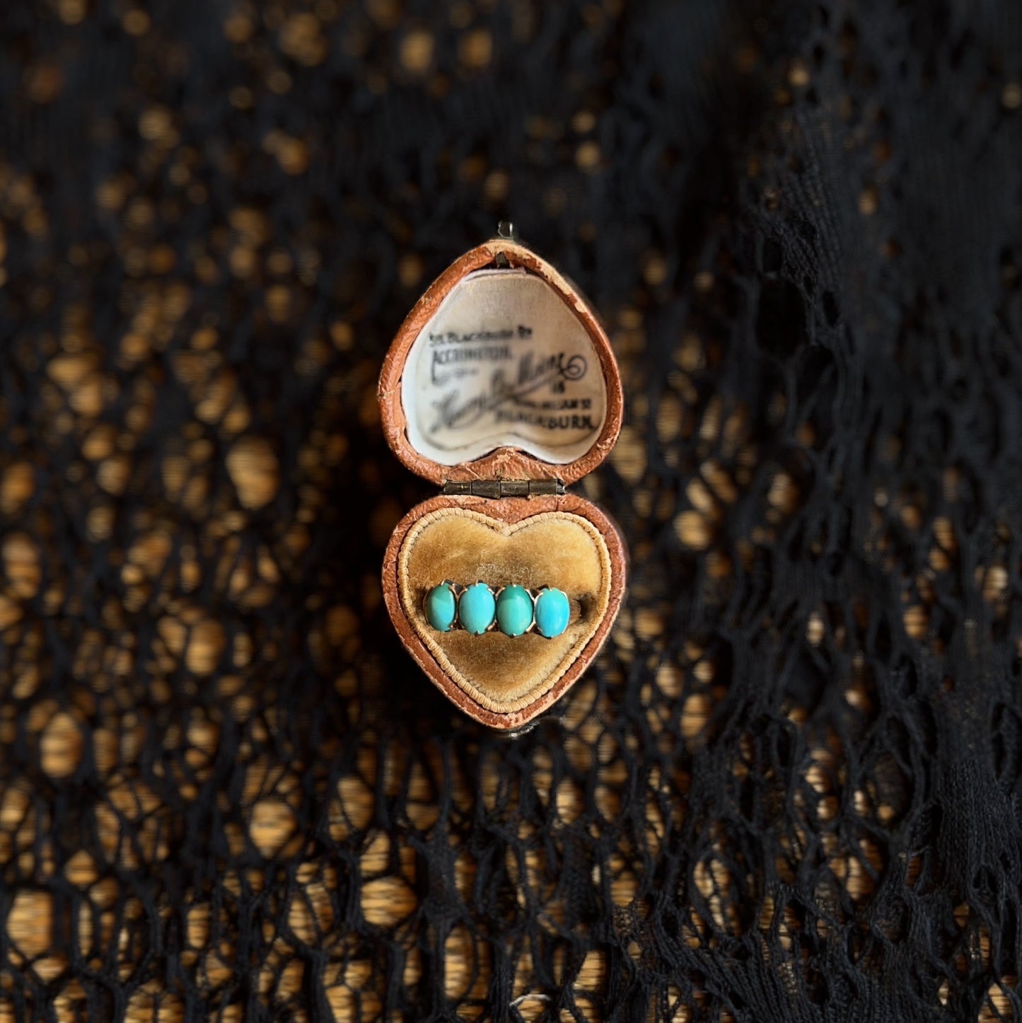 c. 1890s-1900s 10k Gold Turquoise Ring