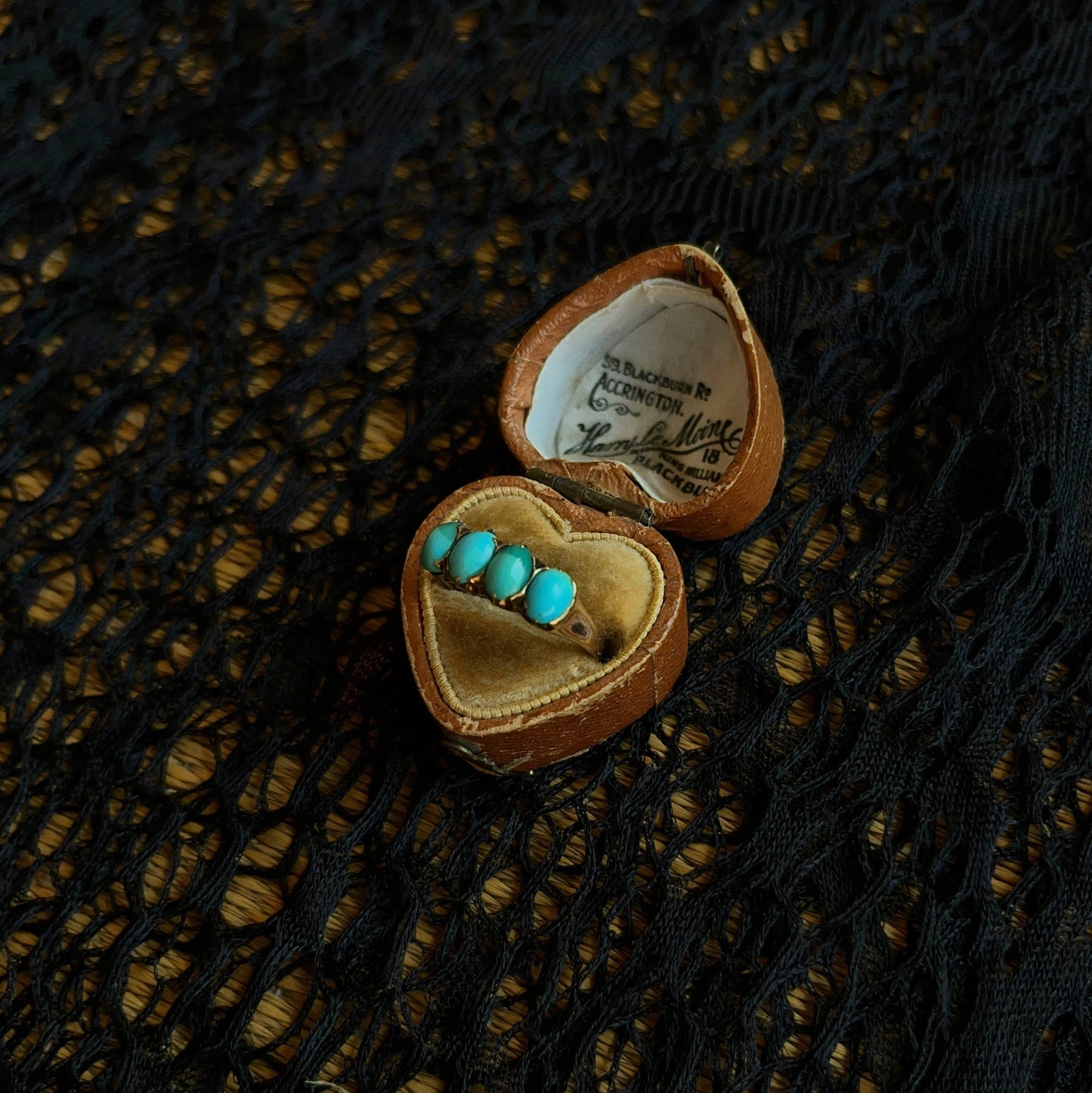 c. 1890s-1900s 10k Gold Turquoise Ring