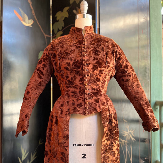 c. 1880s Long Tailed Bodice