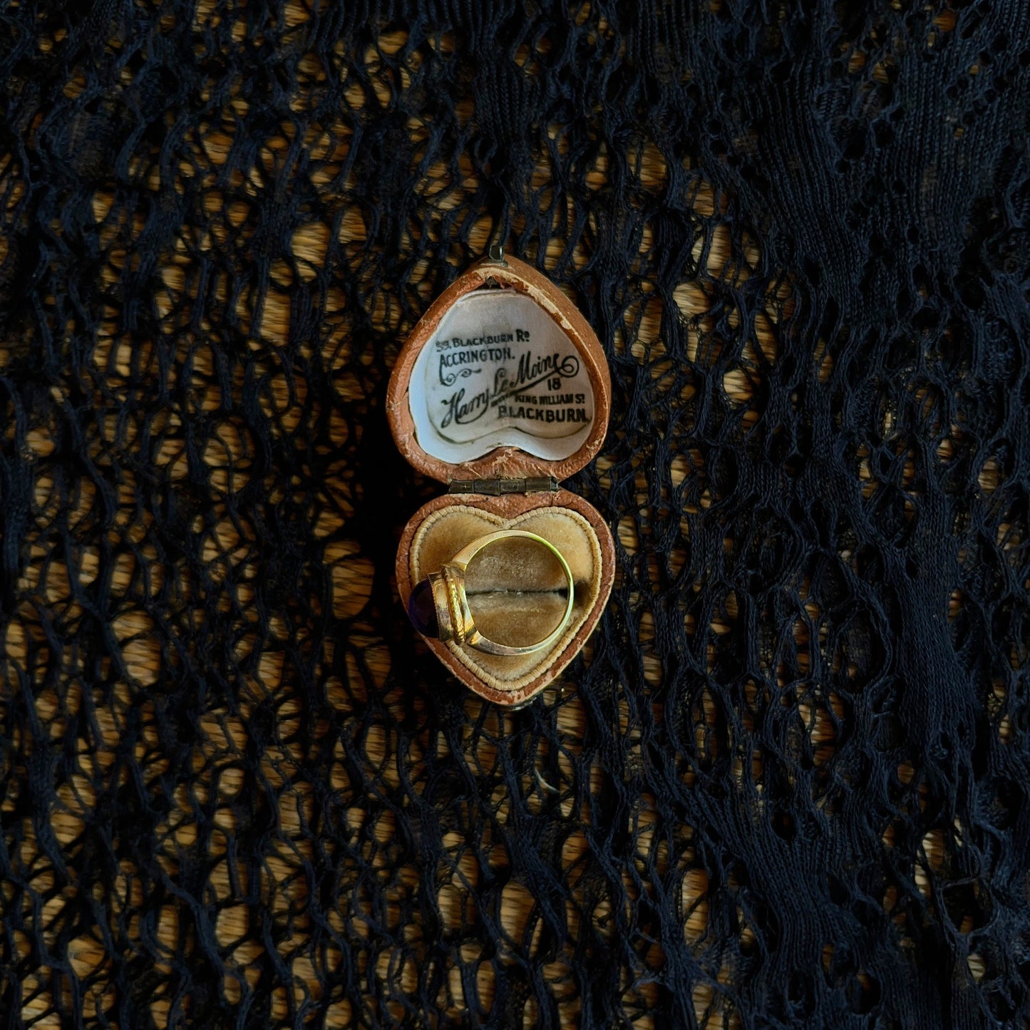 c. 1930s-1940s 14k Gold Amethyst Cabochon Ring