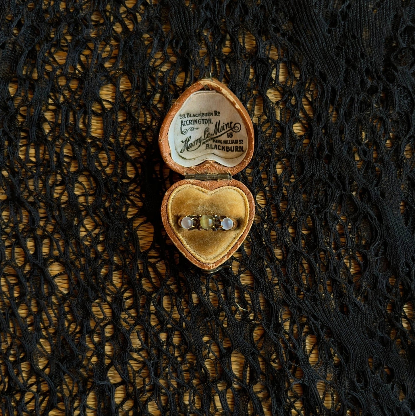 c. 1890s-1900s 9k Moonstone Cat's Eye Ring