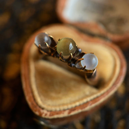 c. 1890s-1900s 9k Moonstone Cat's Eye Ring