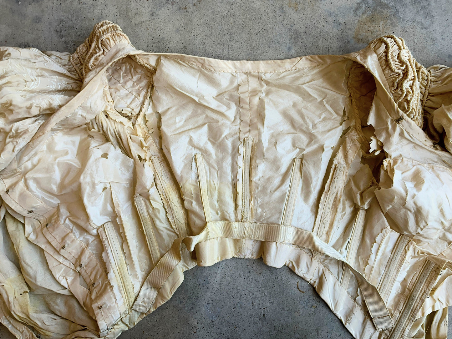 c. 1900s Cream Silk Dress