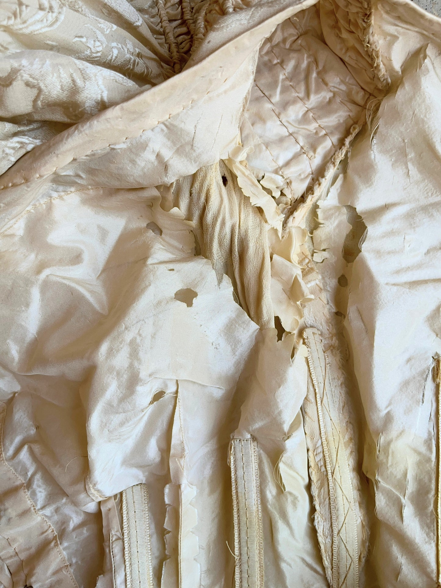c. 1900s Cream Silk Dress
