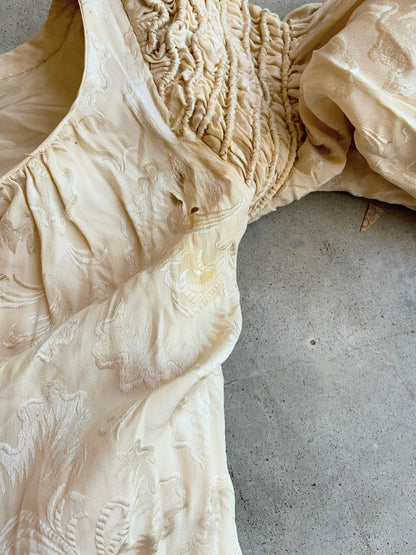 c. 1900s Cream Silk Dress