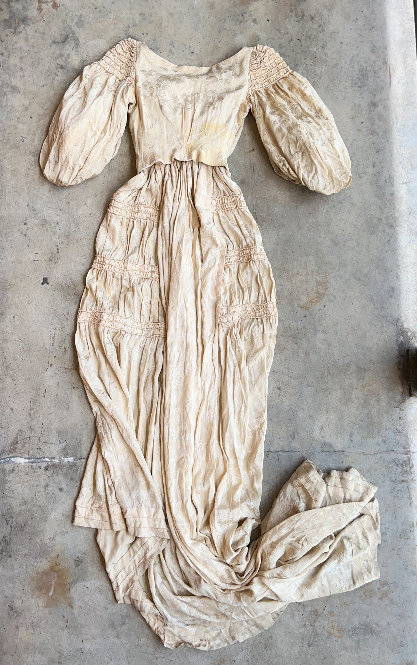 c. 1900s Cream Silk Dress