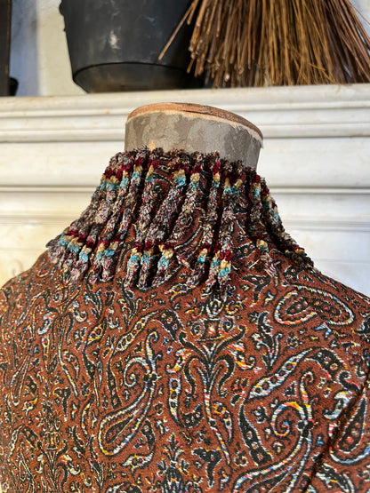 c. 1870s-1880s Paisley Mantle with Fringe