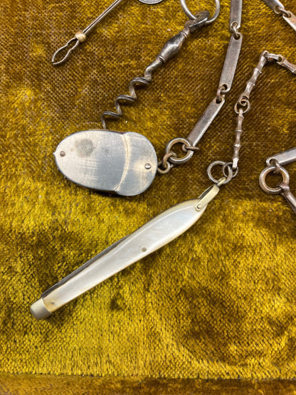 RESERVED - Georgian Steel Chatelaine