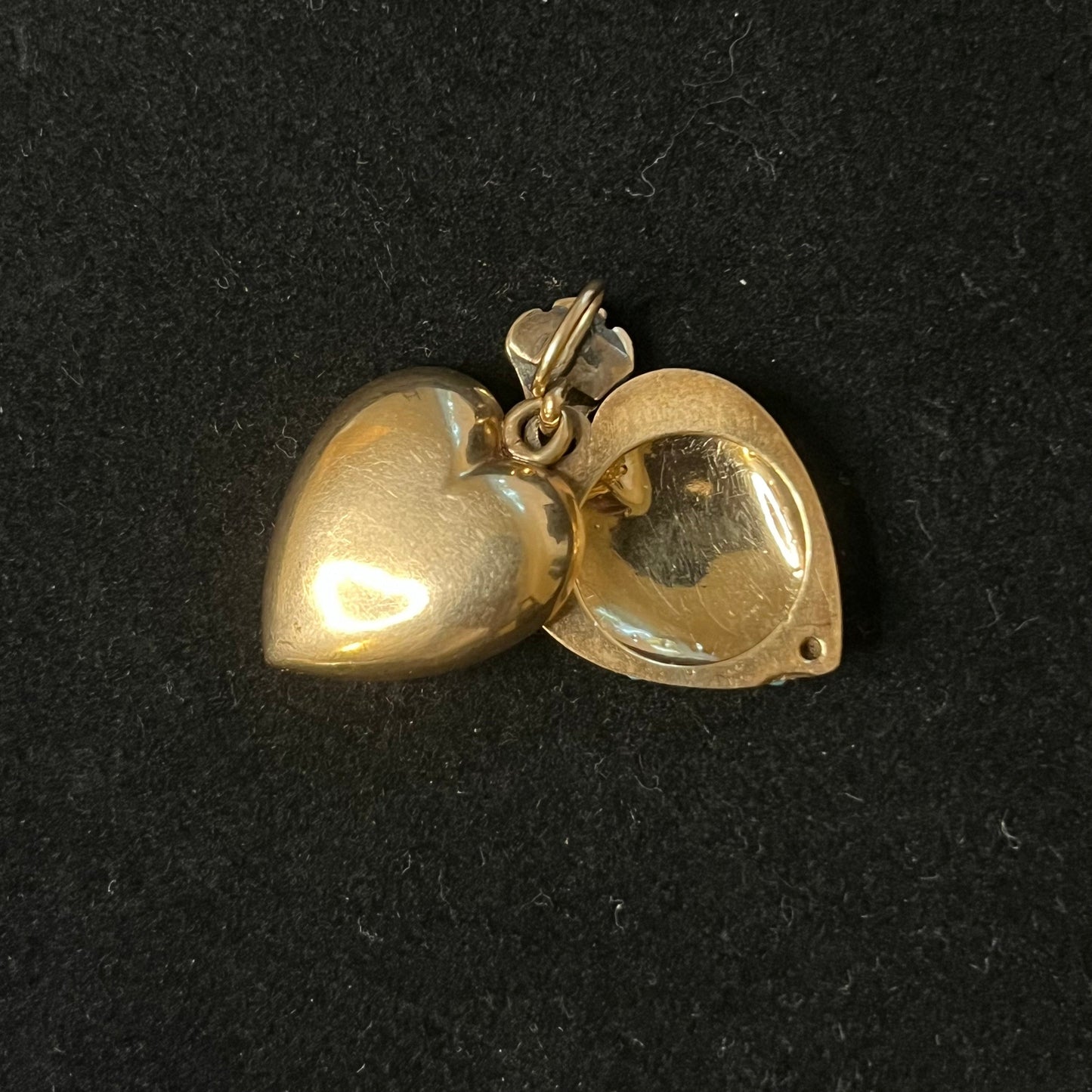 Mid-19th Century 14k Gold Puffy Heart Locket