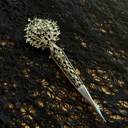 Late 19th-Early 20th c. Sterling Silver + Rose Gold Kondakoora Conversion Brooch