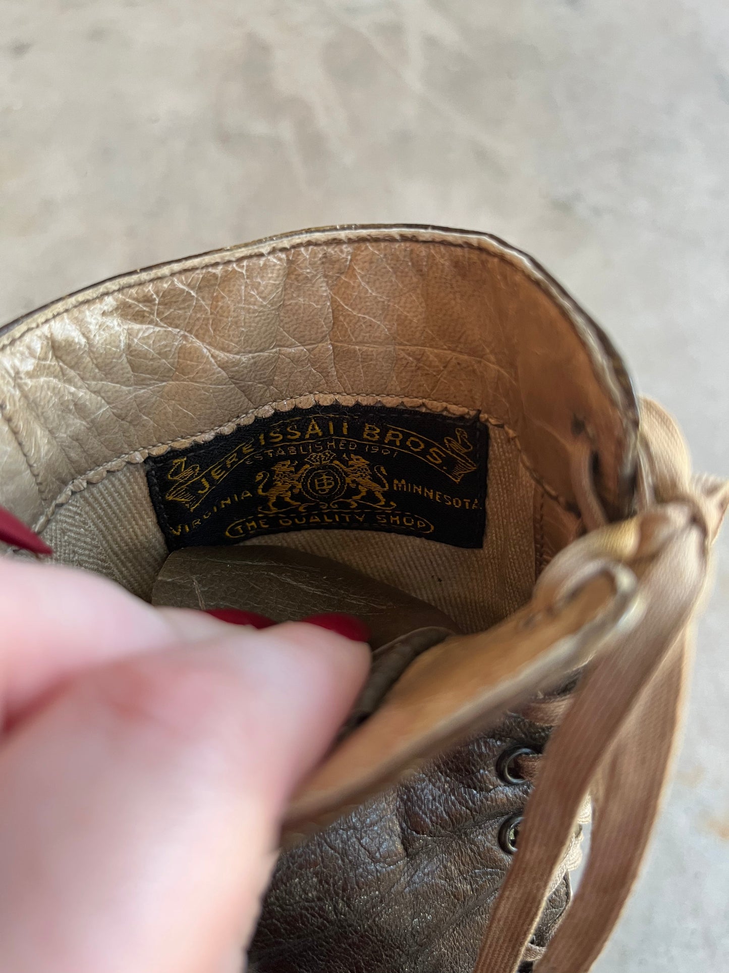 c. 1910s-1920s Brown Boots | Approx Sz 8.5-9