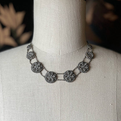 19th c. Cut Steel Choker Necklace