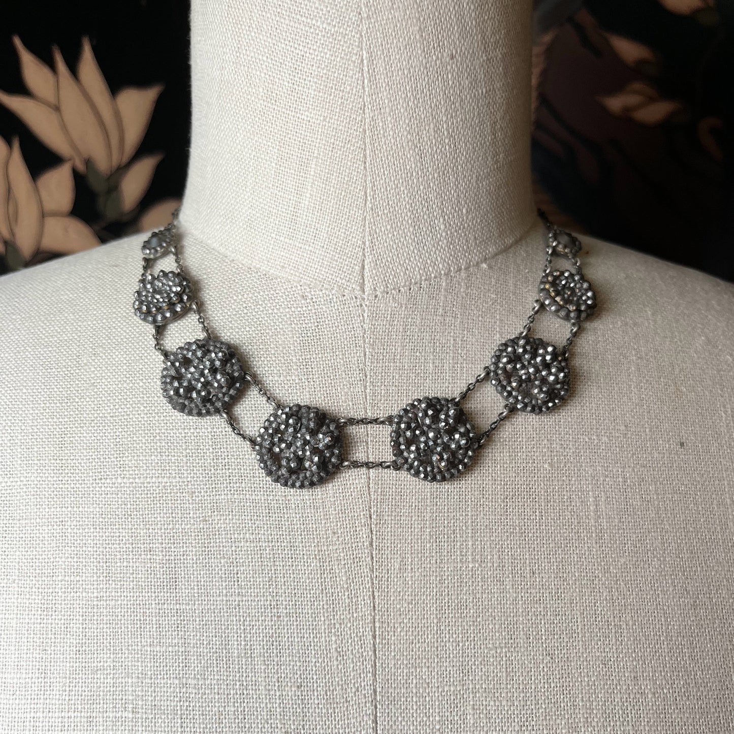 19th c. Cut Steel Choker Necklace