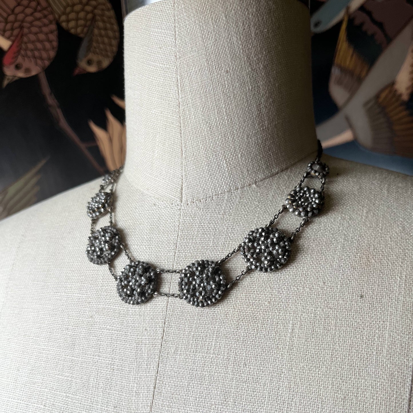 19th c. Cut Steel Choker Necklace