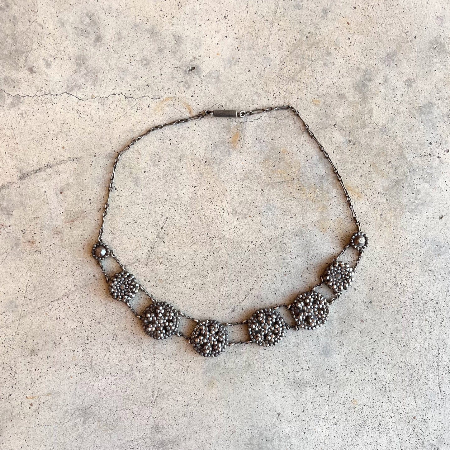 19th c. Cut Steel Choker Necklace