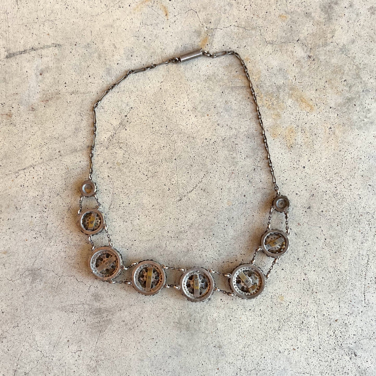 19th c. Cut Steel Choker Necklace