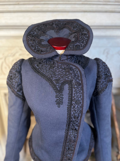 c. 1900s Blue Wool Jacket with Soutache