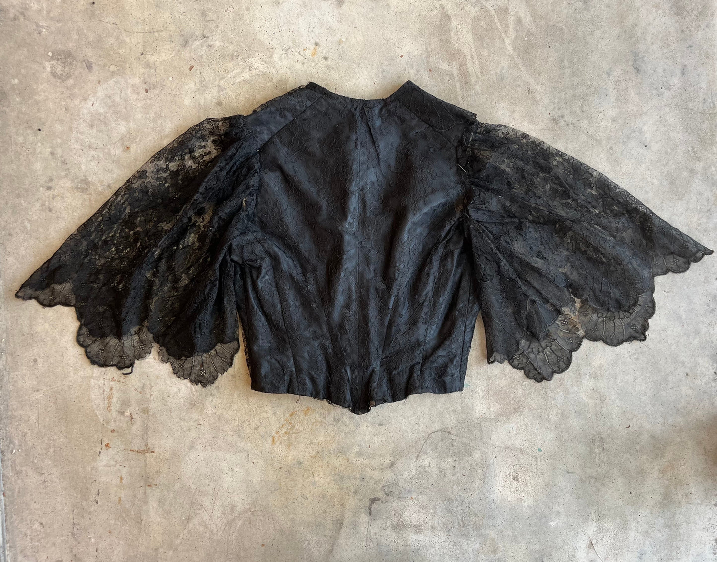 c. 1890s Black Lace Bodice