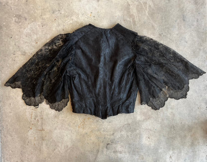c. 1890s Black Lace Bodice