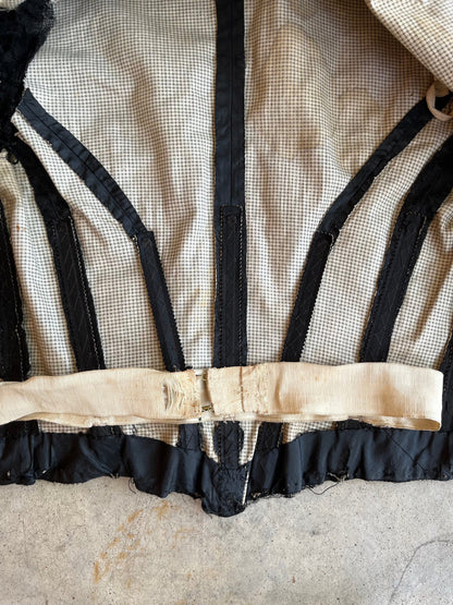 c. 1890s Black Lace Bodice