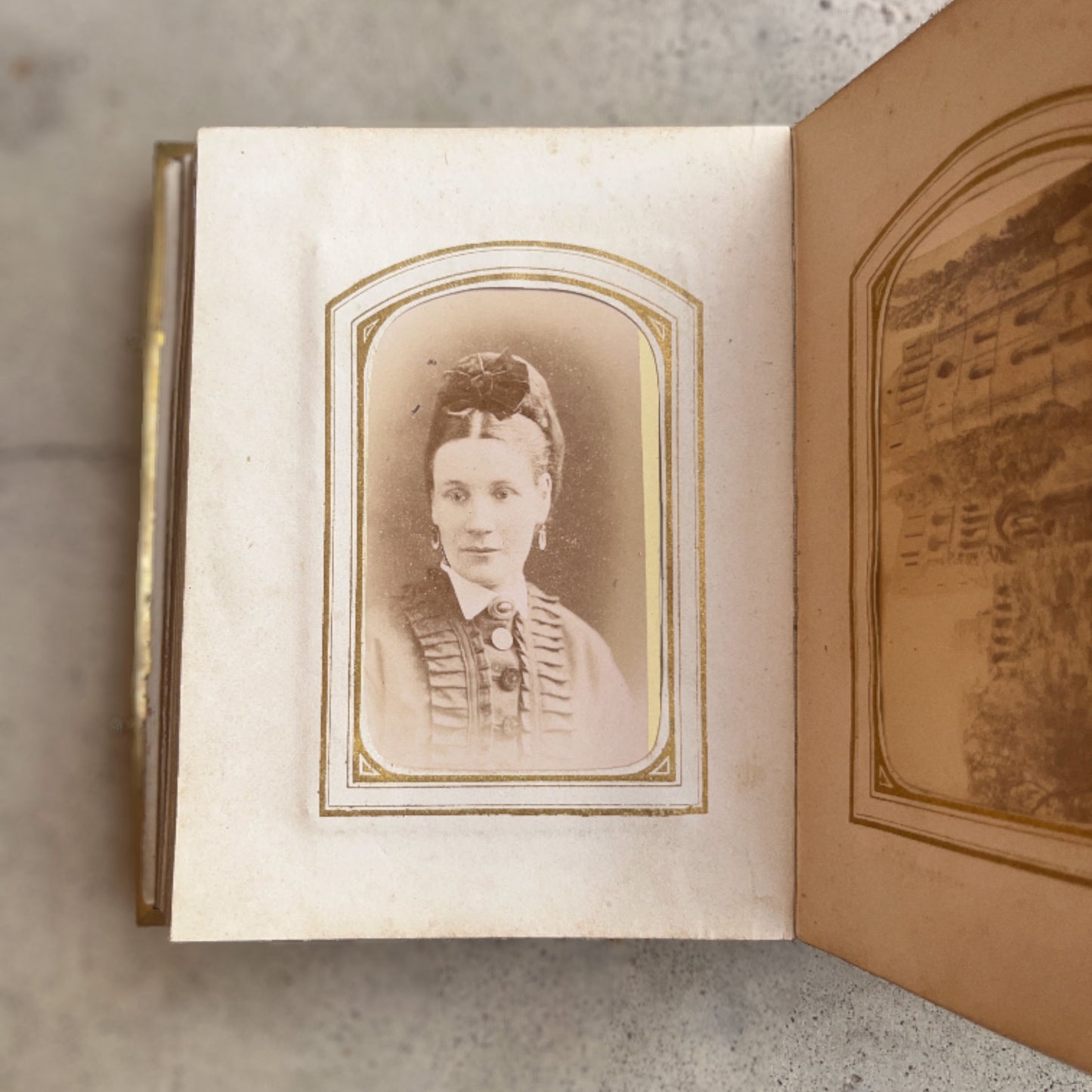 c. 1860s Leatherbound Photo Album w/ 49 Photographs