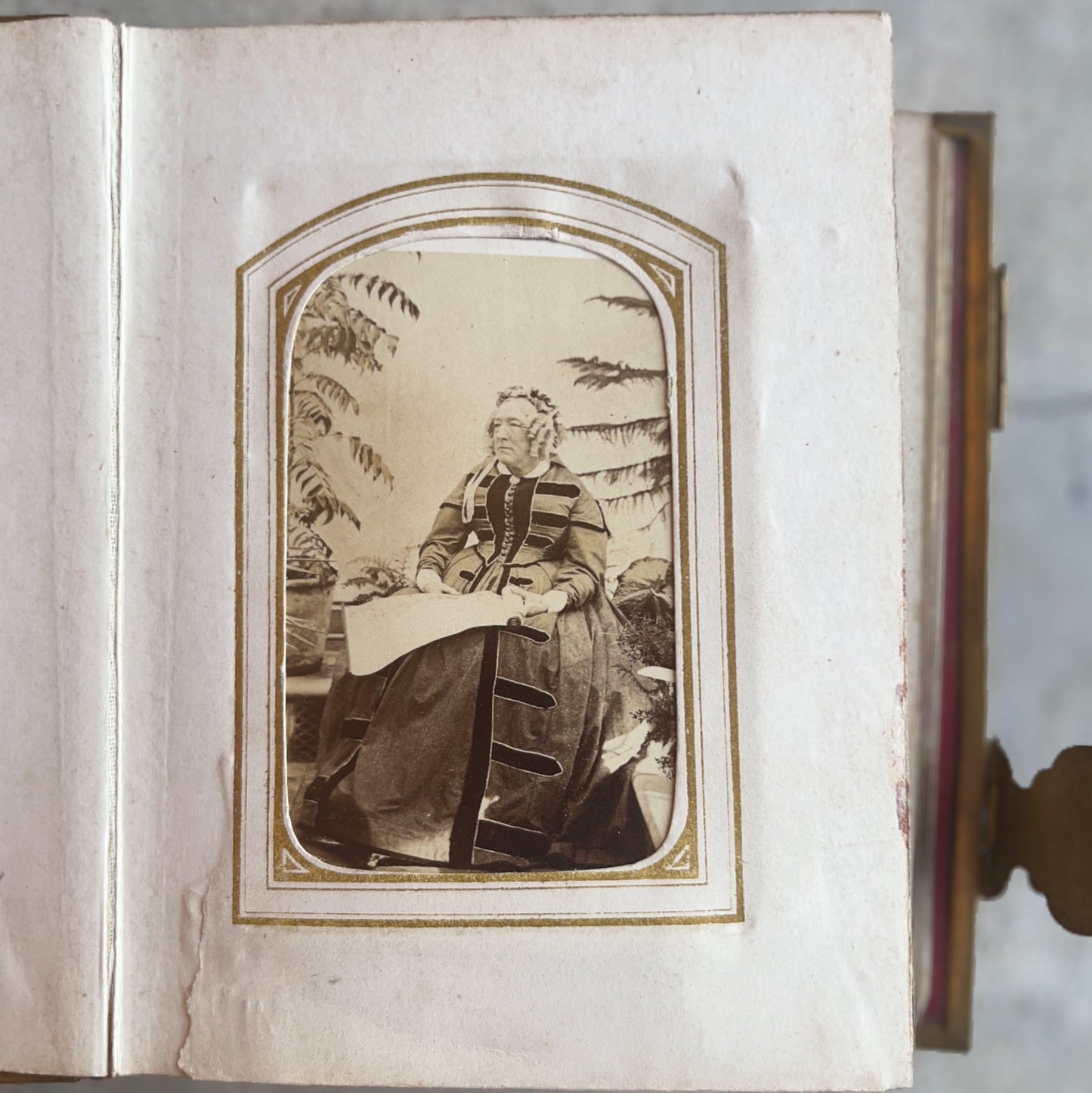c. 1860s Leatherbound Photo Album w/ 49 Photographs