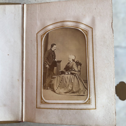 c. 1860s Leatherbound Photo Album w/ 49 Photographs