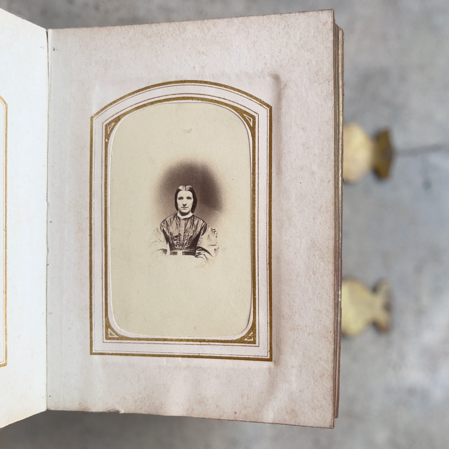 c. 1860s Leatherbound Photo Album w/ 49 Photographs