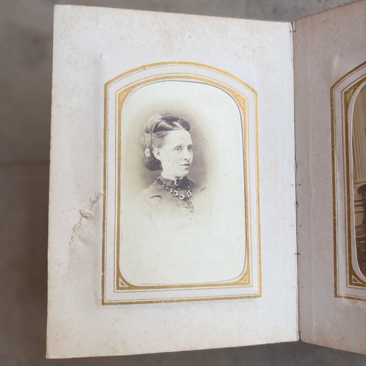 c. 1860s Leatherbound Photo Album w/ 49 Photographs