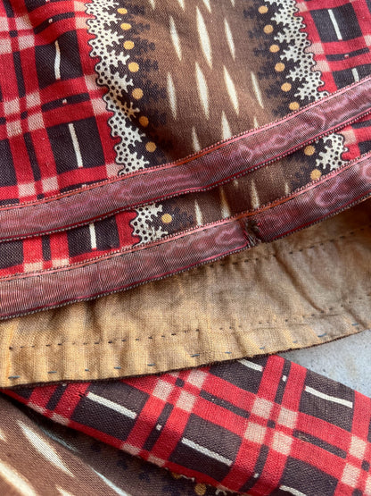 c. 1850s-1860s Wool Challis Dress