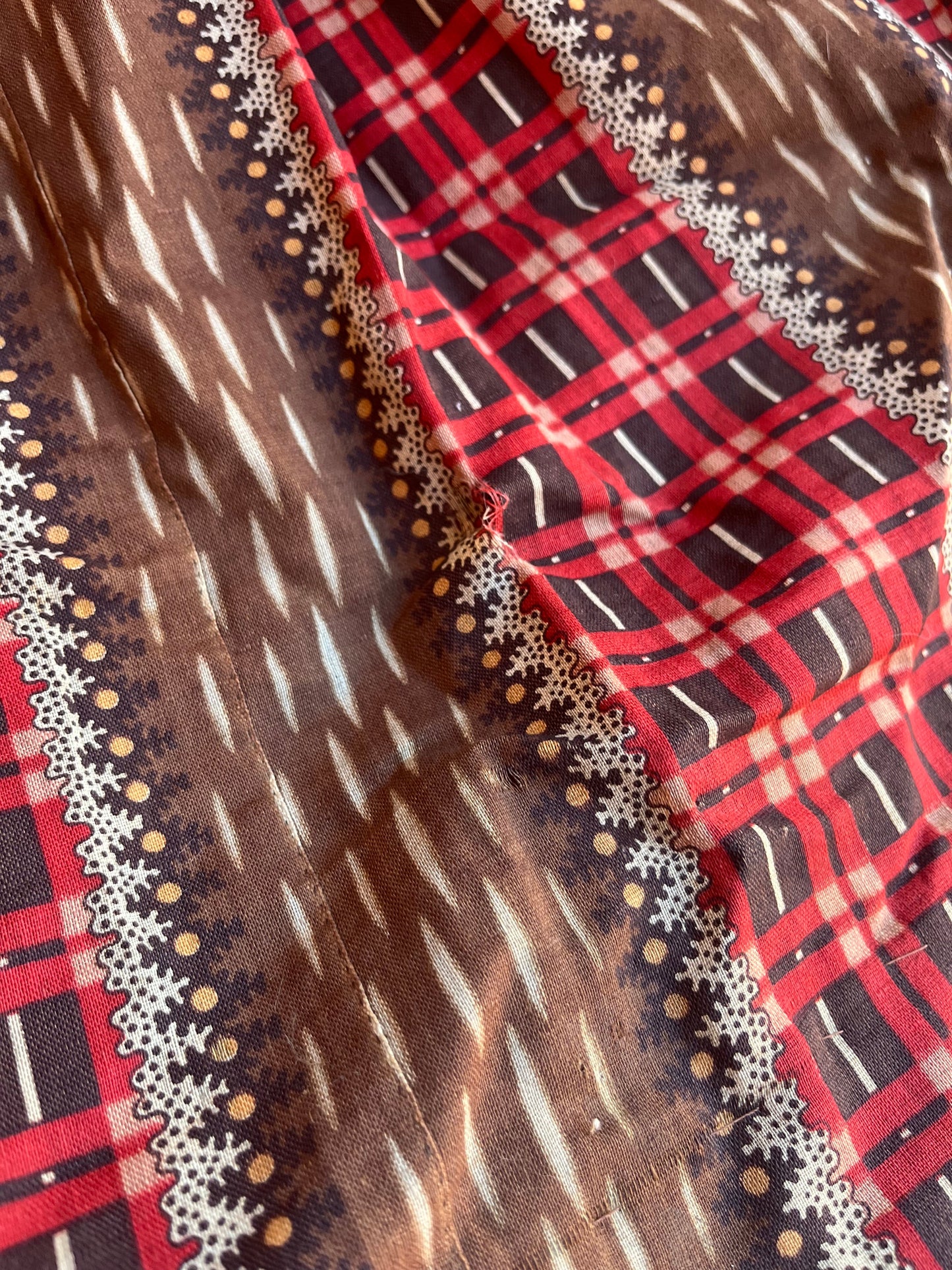 c. 1850s-1860s Wool Challis Dress