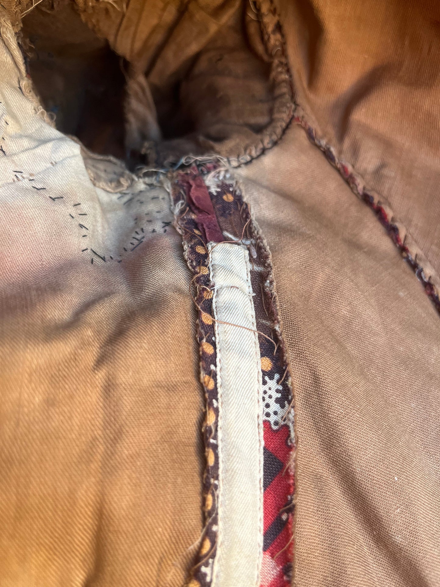 c. 1850s-1860s Wool Challis Dress