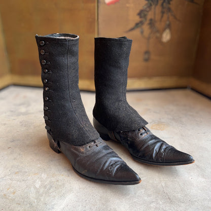 c. 1890s Men's Boots + Spats