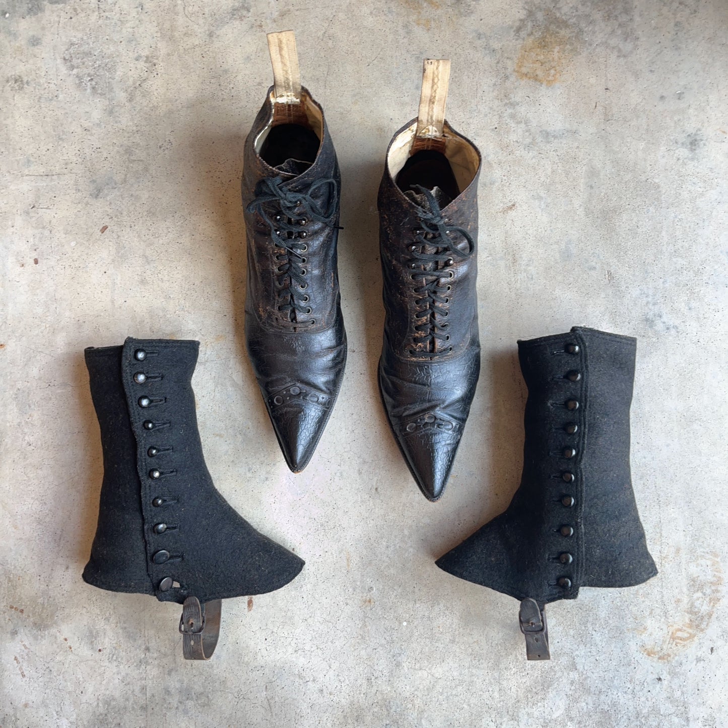 c. 1890s Men's Boots + Spats