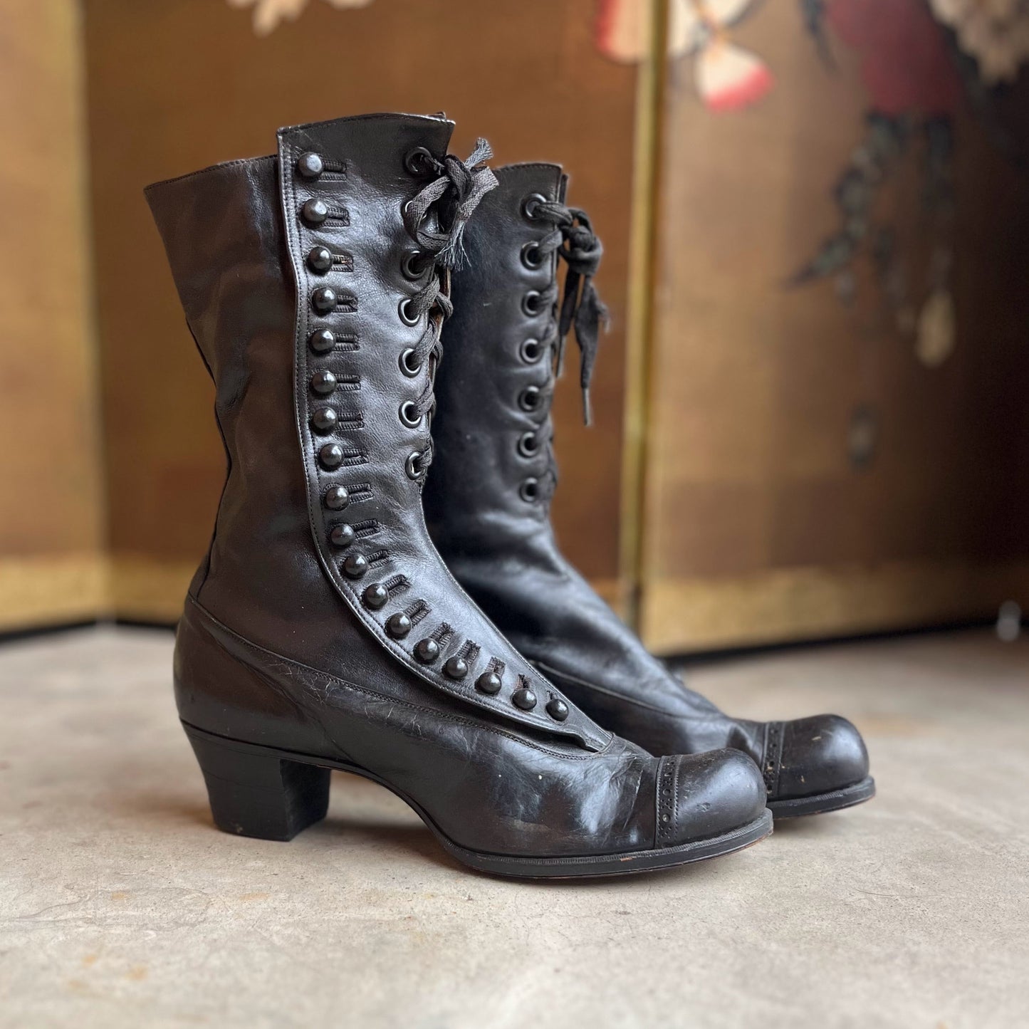 c. 1910s Side Button + Lace Up Boots | Study or Display