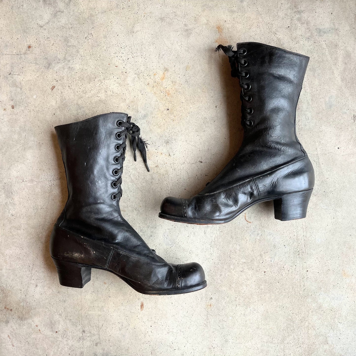 c. 1910s Side Button + Lace Up Boots | Study or Display