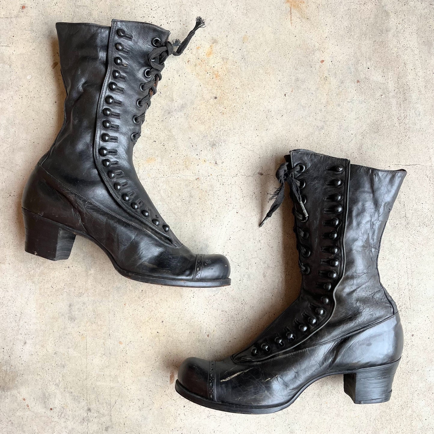 c. 1910s Side Button + Lace Up Boots | Study or Display