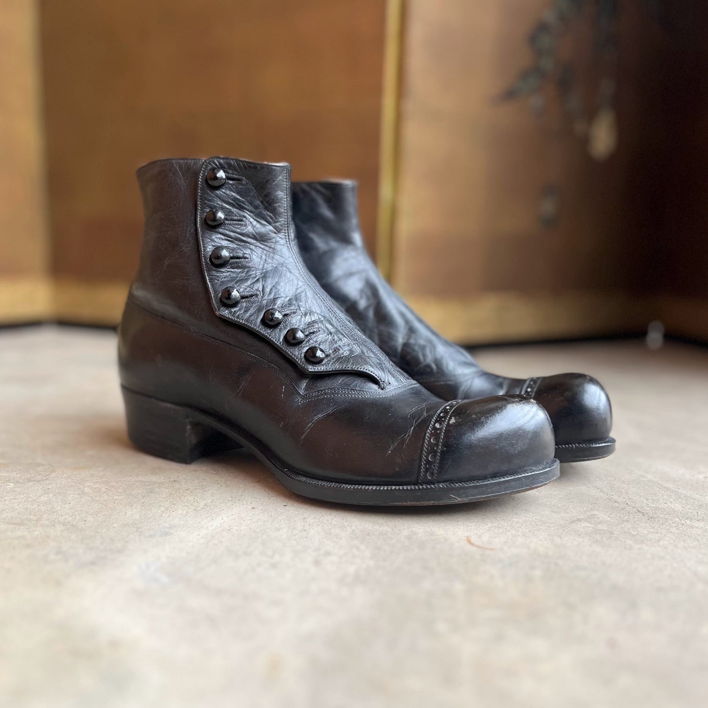 c. 1910s Side Button Boots | Approx Sz 7.5-8