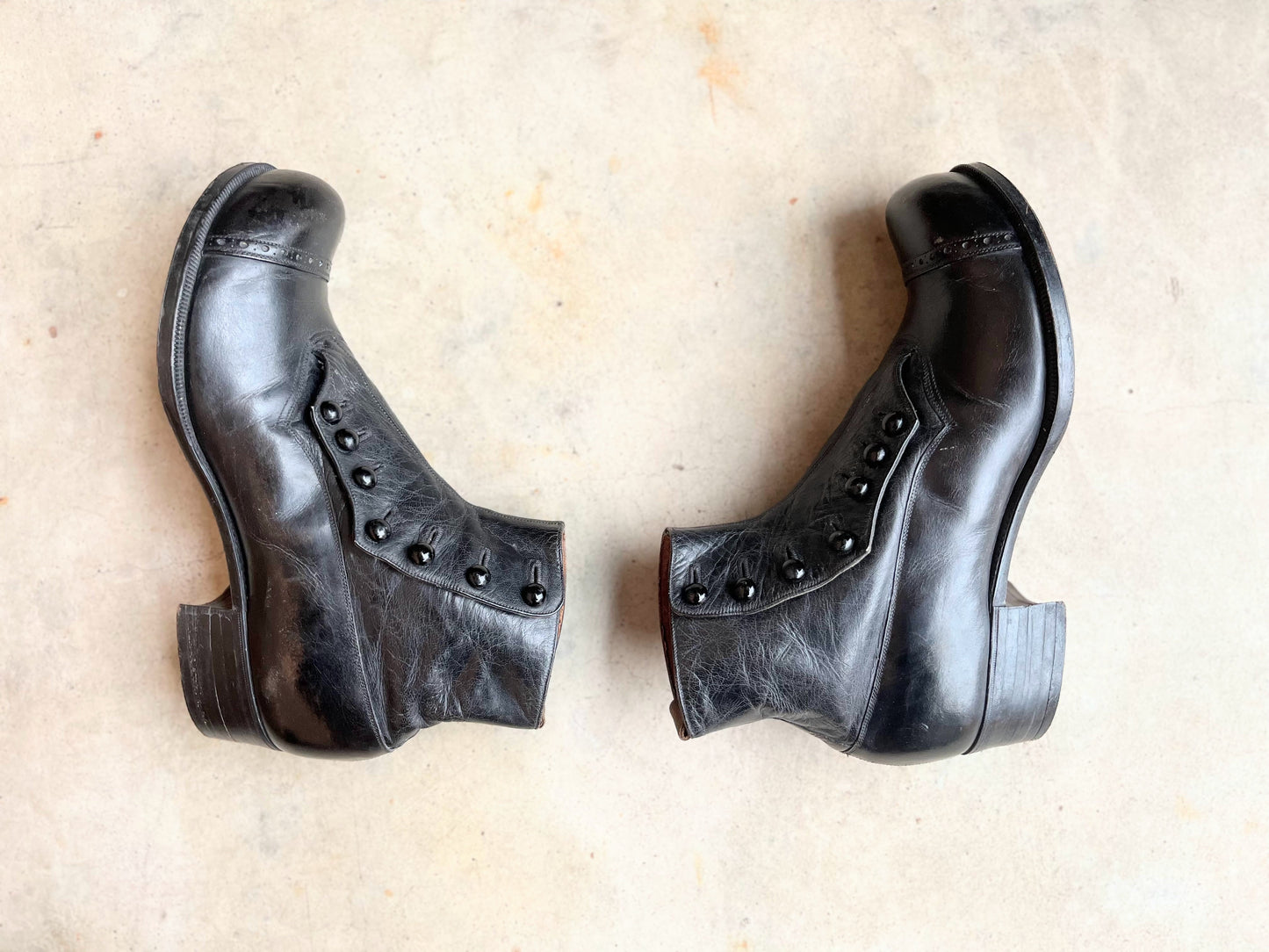 c. 1910s Side Button Boots | Approx Sz 7.5-8